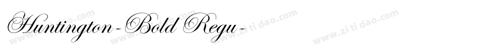 Huntington-Bold Regu字体转换